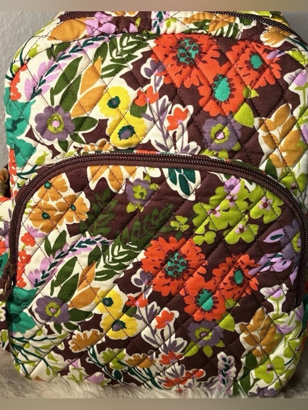 Vera Bradley Essential Small Backpack - Evening Garden EUC